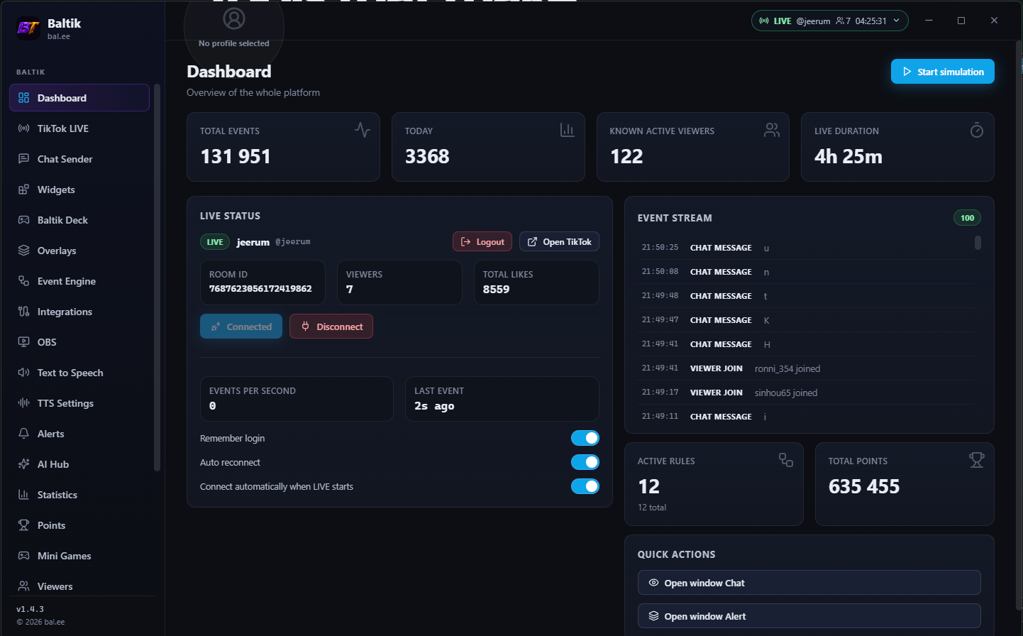 Baltik creator dashboard illustration